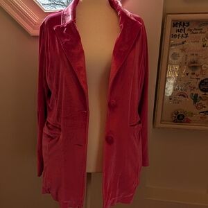 Jess Lea hot pink velvet blazer